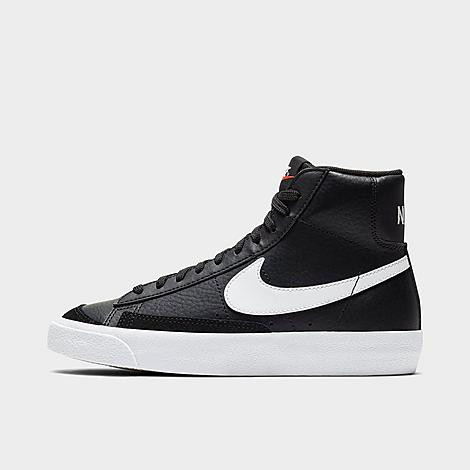 Nike Big Kids Blazer Mid '77 Casual Shoes in Black/Sail/White Size: 5.5 | Finish Line (US)