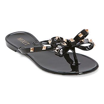 Mixit Womens Studded Bow Slide Sandals | JCPenney