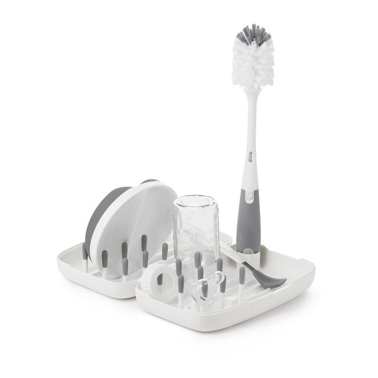 OXO Tot On-The-Go Drying Rack with Bottle Brush - Gray | Target