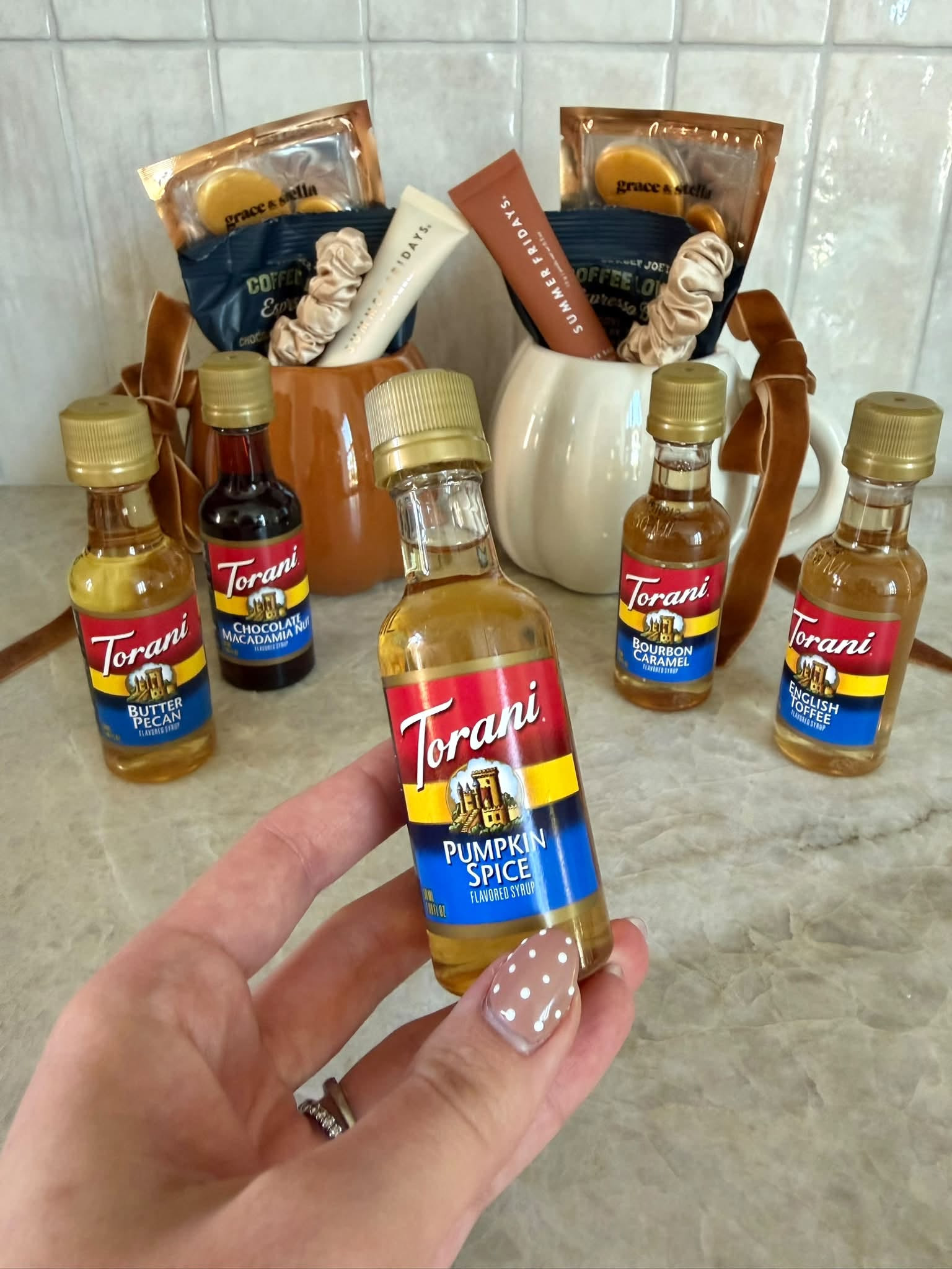 These mini coffee syrups are the perfect addition to a fall boo basket or even to sample new flavors for yourself! ☕️🍂

Boo basket, fall flavors, torani, coffee syrup, coffee lover

#LTKfoodie #LTKSeasonal #LTKHome