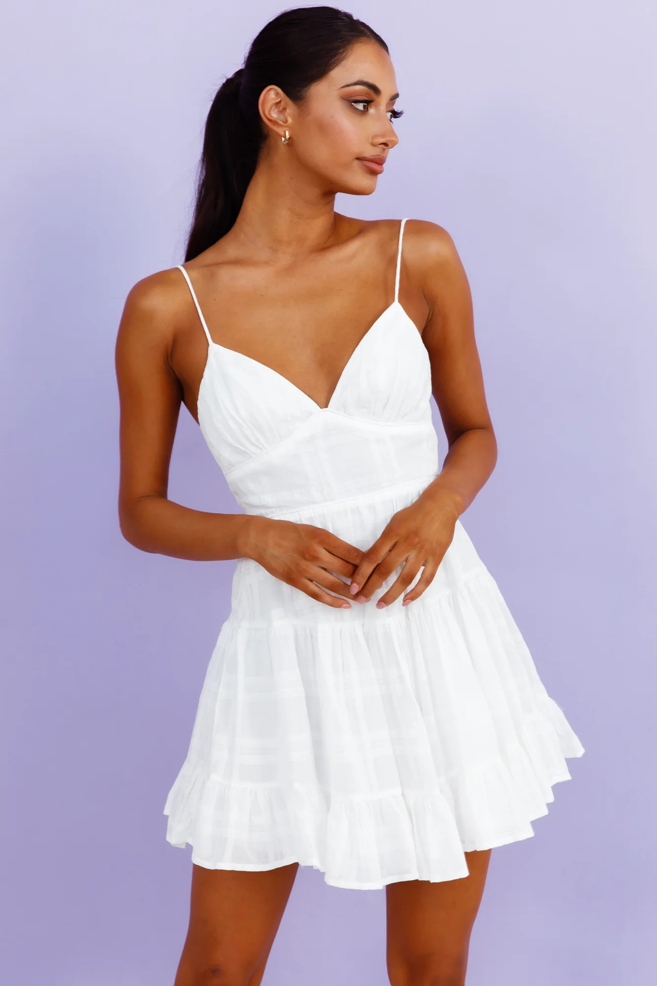 Spark In Your Step Dress White | Hello Molly (AU)
