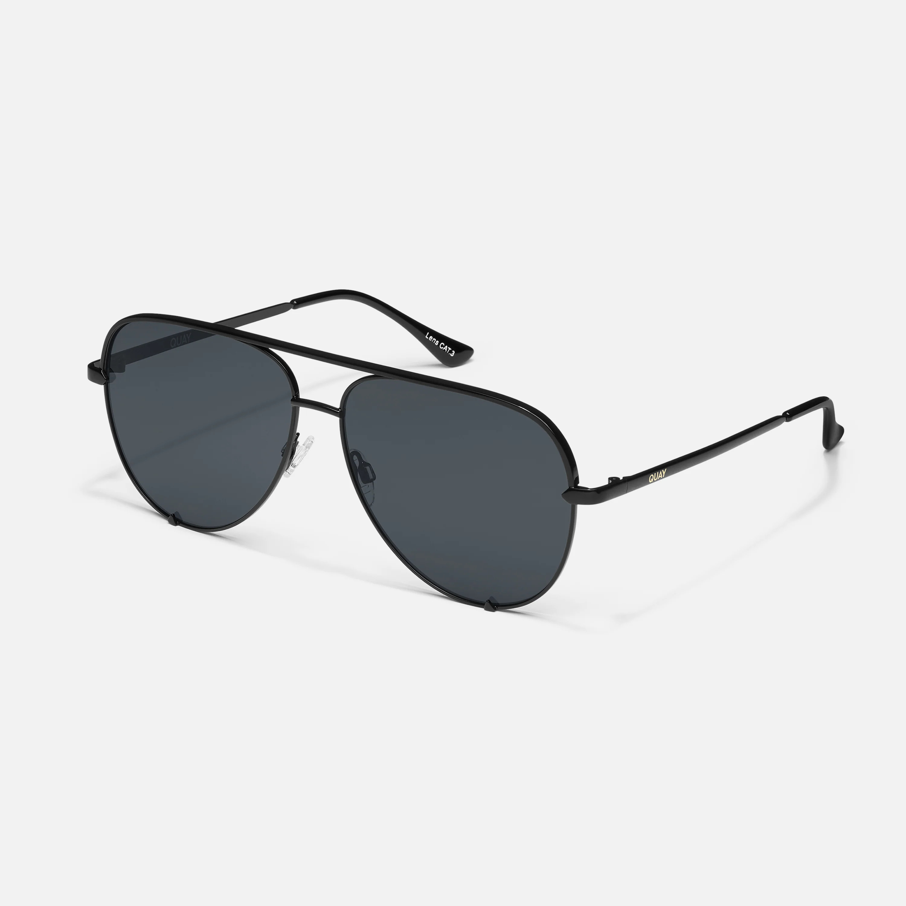 HIGH KEY LARGE - BLACK/SMOKE POLARIZED | Quay Australia