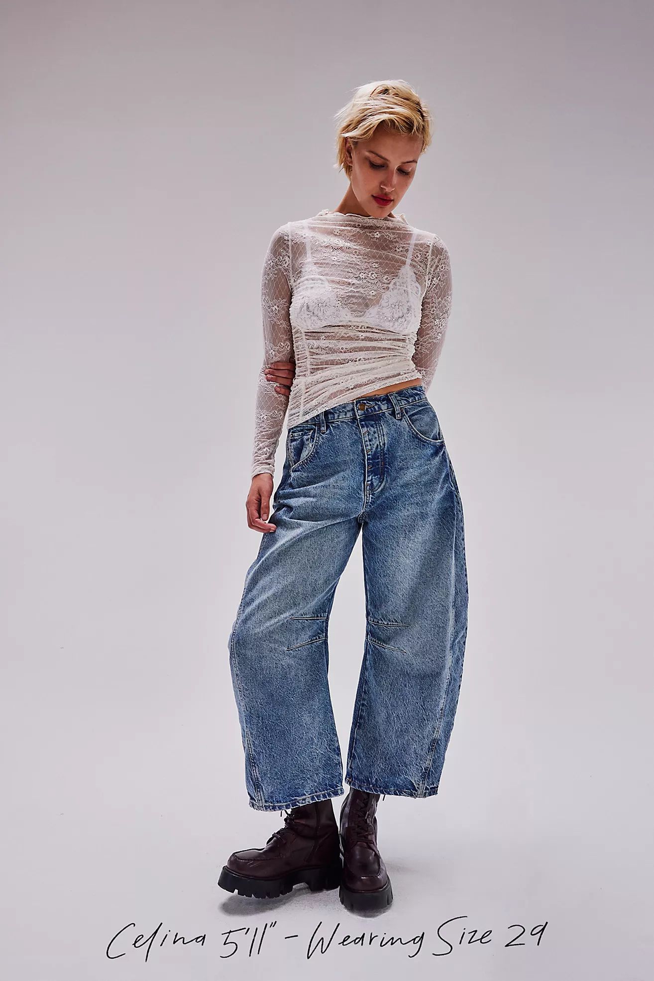 We The Free Lucky You Mid-Rise Barrel Jeans | Free People (Global - UK&FR Excluded)