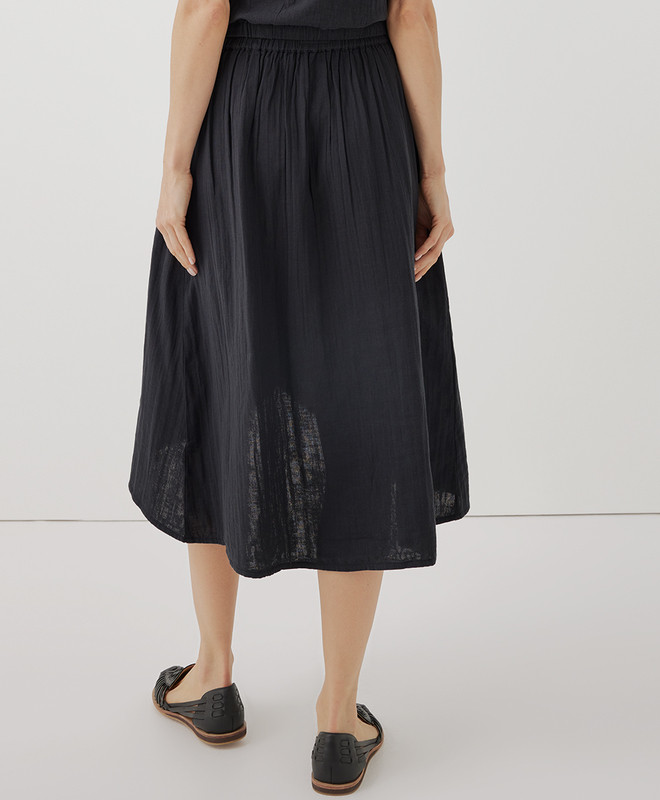 Women’s Coastal Double Gauze Wrap Skirt made with Organic Cotton | Pact | Pact Apparel