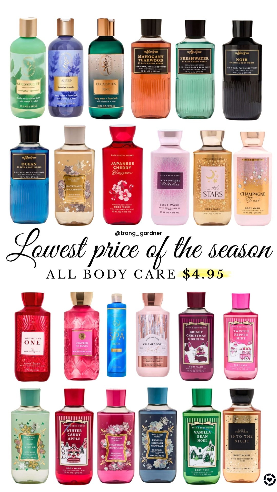 Bath & body works, lotion, shower gel, body cream 

#LTKSaleAlert #LTKHoliday #LTKGiftGuide
