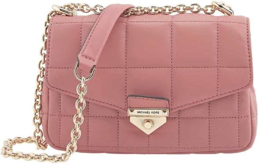 Michael Kors Ladies SoHo Small Quilted Leather Shoulder Bag - Rose | Amazon (US)