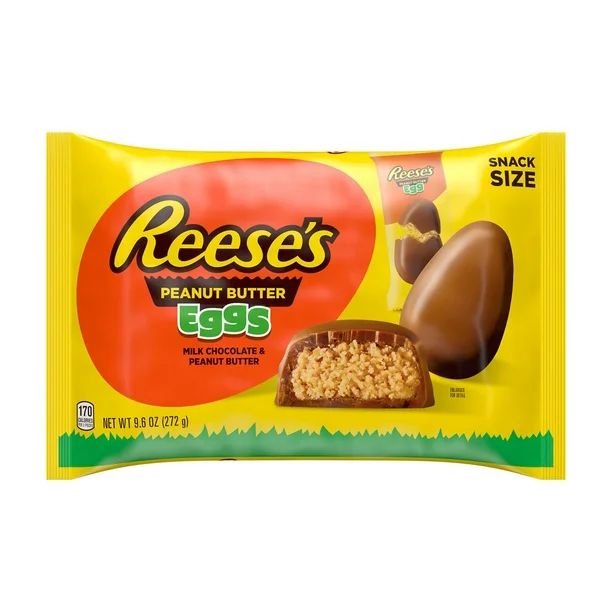 REESE'S, Milk Chocolate and Peanut Butter Eggs, Easter Candy, 9.6 oz, Bag - Walmart.com | Walmart (US)