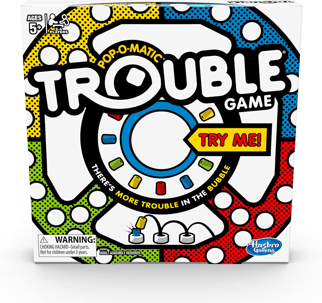 Hasbro Gaming Trouble Board Game for Kids Ages 5 and Up 2-4 Players | Amazon (US)