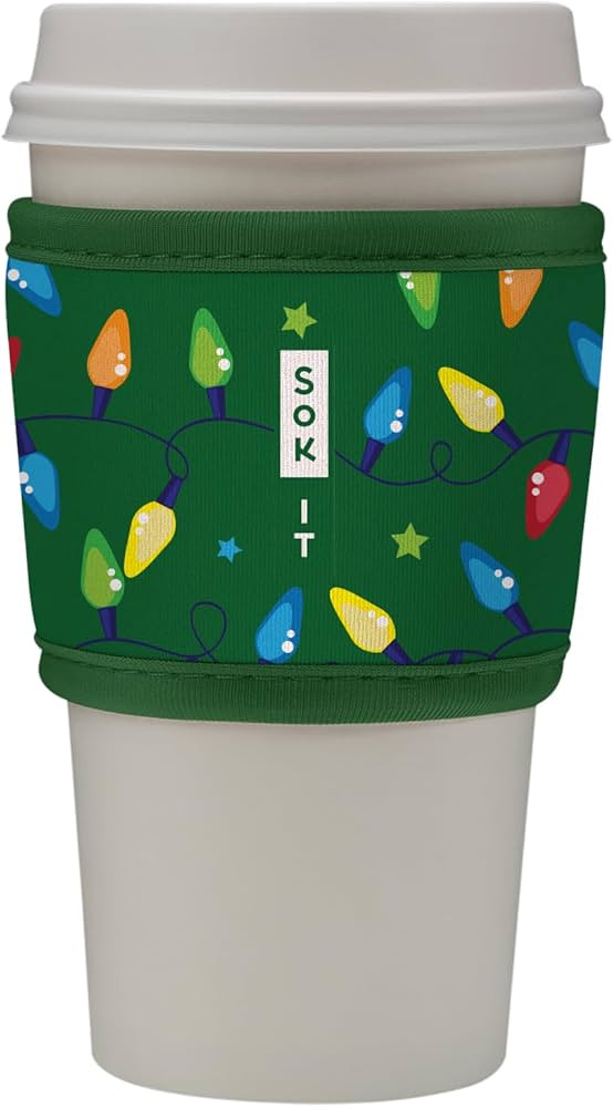 Sok It Hot Sok Coffee & Tea Reusable Insulated Neoprene Cup Sleeve (Get Lit) | Amazon (US)