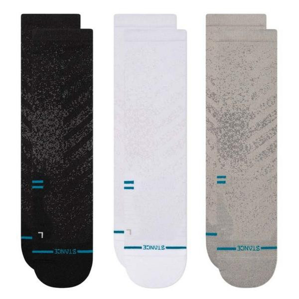 Stance Light Performance Crew Socks Medium Black/White/Grey 3 Pack | Scheels Sports