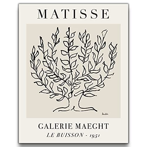 Matisse inspired Le Buisson Drawing Exhibition Poster Wall Art Print | 11x14 UNFRAMED | Beige, Ta... | Amazon (US)