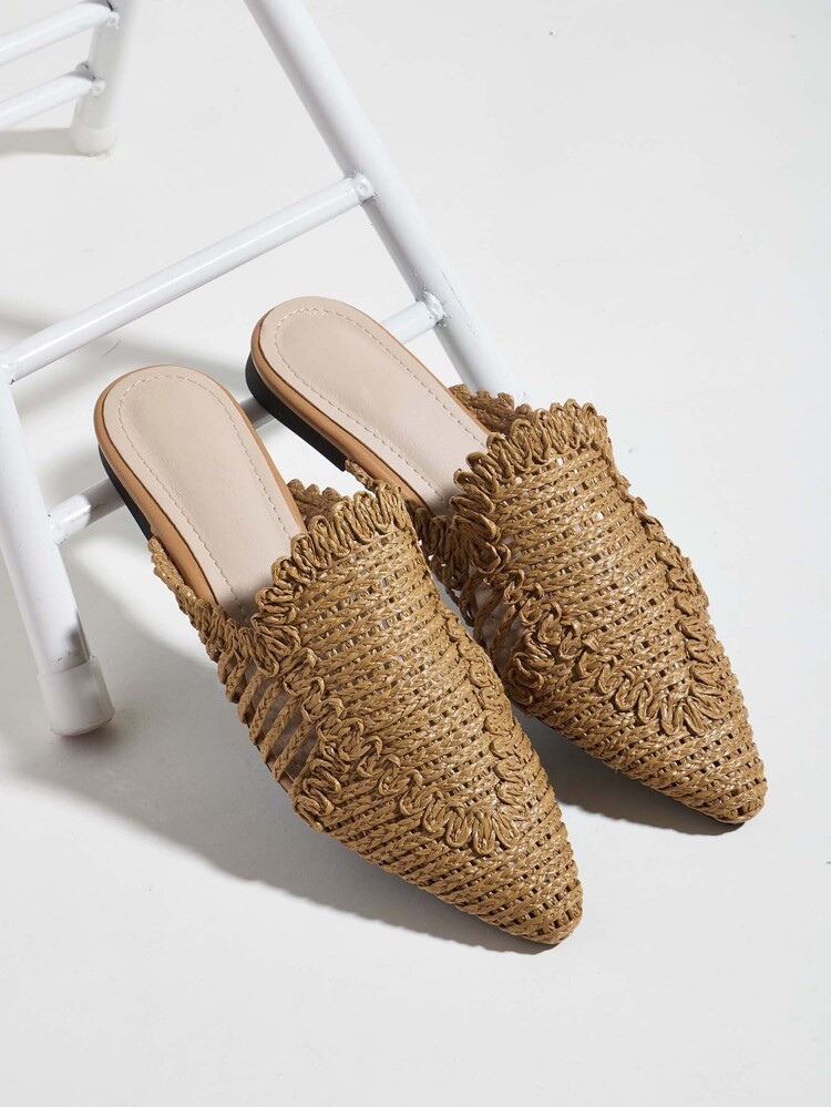 Straw Flat Mules | SHEIN