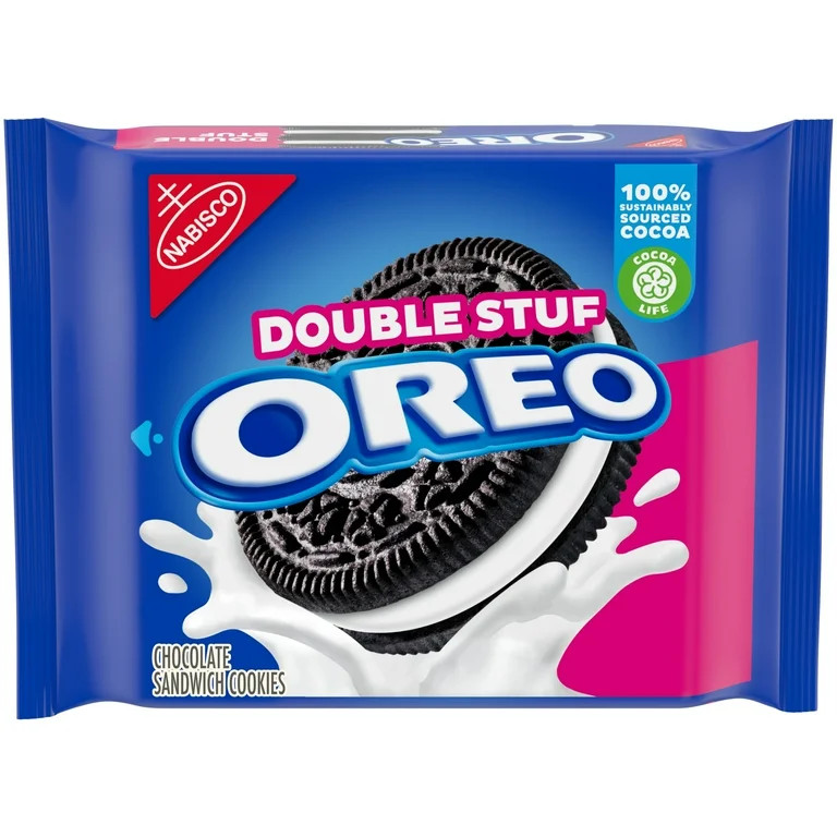 OREO Double Stuf Chocolate Sandwich Cookies, 14.03 oz | Walmart (US)