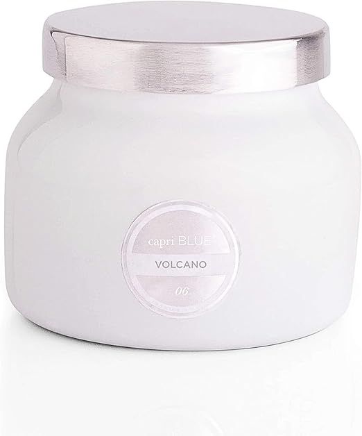 Capri Blue Volcano Candle -White Petie Jar Candle - Glass Candle with Soy Wax Blend - Luxury Arom... | Amazon (US)