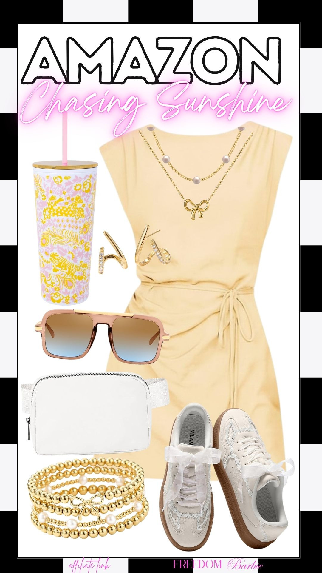 Feeling refreshed with this sunny yellow mini dress paired with retro sunglasses and comfortable sneakers. 🌞🌈

#SummerStyle #AmazonFinds #FreedomBarbie 

 #LTKgrwm #LTKootd #LTKmomlife