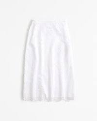 Women's Lace Midi Skirt | Women's Bottoms | Abercrombie.com | Abercrombie & Fitch (US)