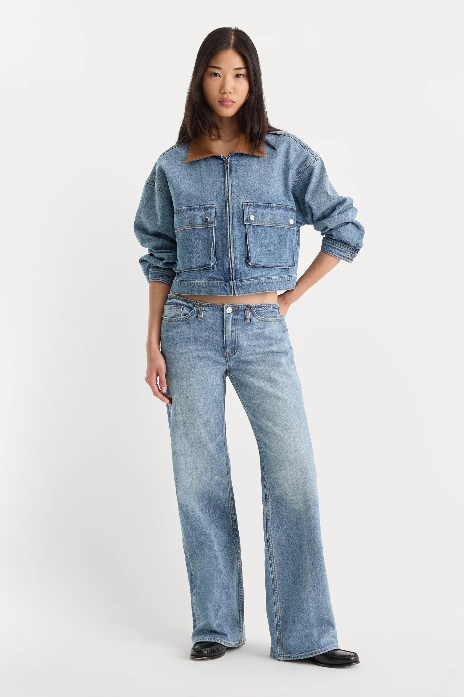 GHOST WAIST LOW LOOSE JEANS | AMBER | Good American