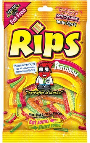 Rips Rainbow Bite Size Sugar Candy, 4 Ounce bag | Amazon (US)