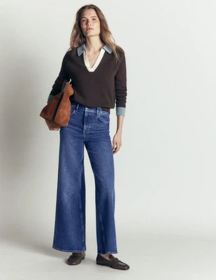 Boden Women's High Rise Wide Leg Jeans in Blue | Size 25 | Boden (US)