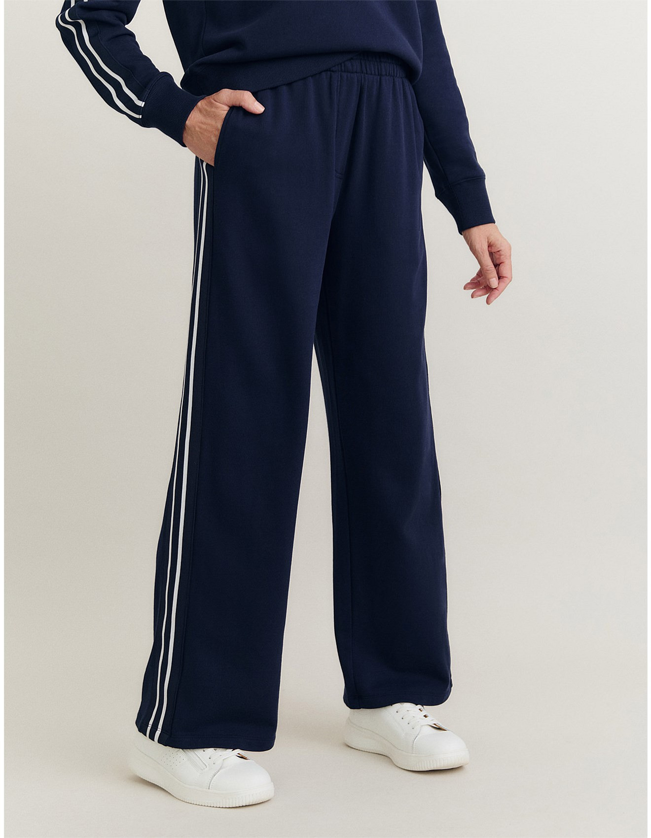 Black Pepper Madie Sporty Wide Leg Pant | David Jones | David Jones (Australia & New Zealand)