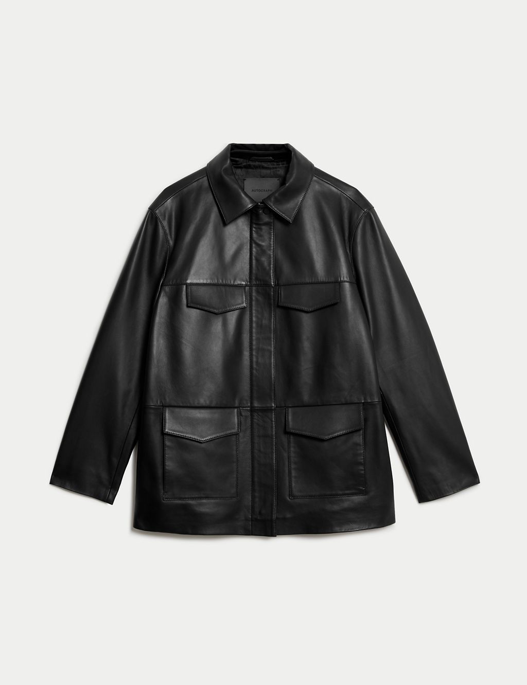 Leather Collared Utility Jacket | Marks & Spencer (UK)
