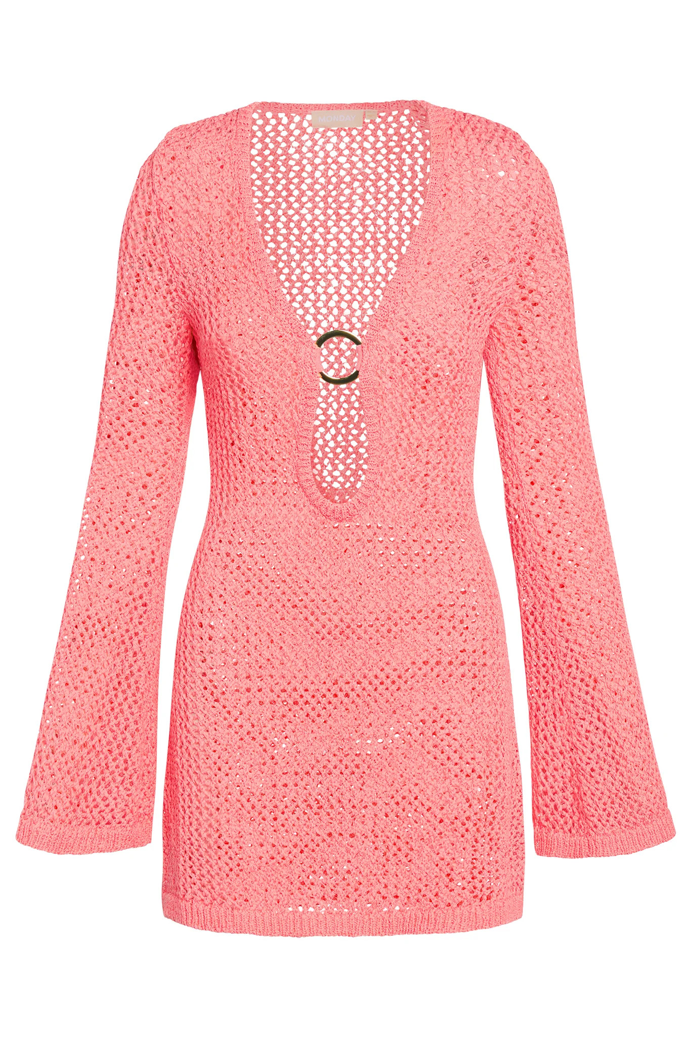 Montego Mini Dress - Guava Petit Crochet | Monday Swimwear