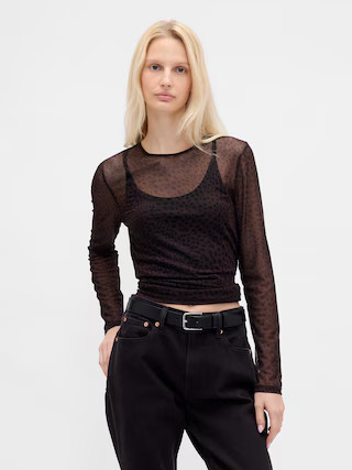 Mesh Crop T-Shirt | Gap (US)