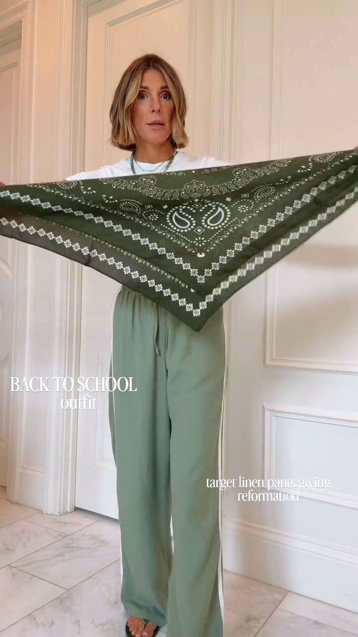 Back to school outfit - love these linen @Target pants! I’m wearing an XS and they fit true to size.

#LTKfall #LTKstyletip