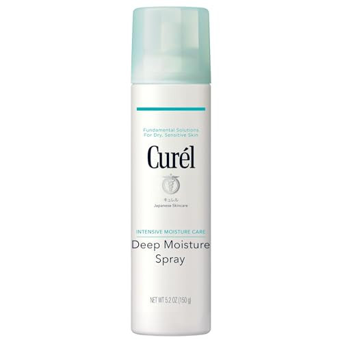 Curél Deep Moisture Spray, Ultra-Fine, Ceramide-Infused Hydrating Mist, Face & Body Moisturiser For Dry, Sensitive Skin, Cooling Spray To Use Under & Over Makeup, Japanese Skincare, 144ml | Amazon (UK)