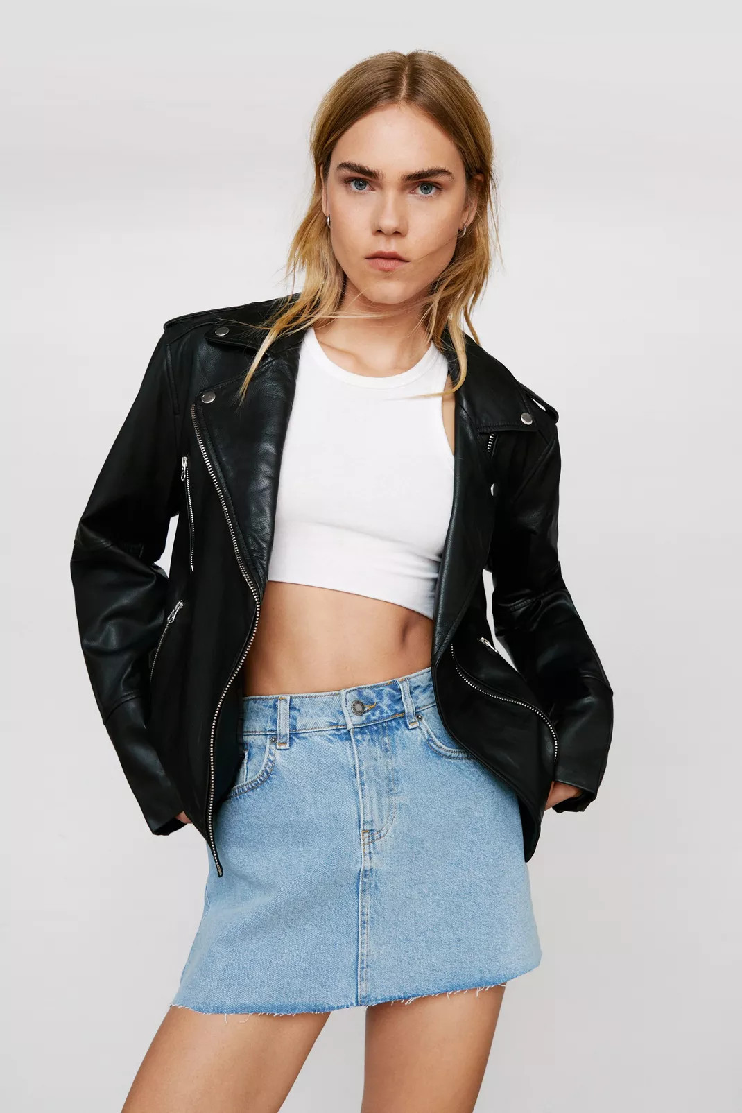 Raw Hem Denim Micro Mini Skirt | Nasty Gal (US)