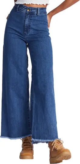 Free Fall Fray Hem Stretch Wide Leg Jeans | Nordstrom