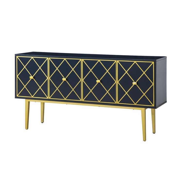 Fay 63'' Wide Modern Sideboard Cabinet with Metal Legs| KARAT HOME | Target