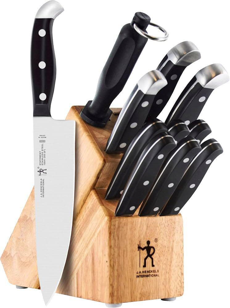 HENCKELS Statement Premium Quality 12-Piece Knife Set with Block, Razor-Sharp, German Engineered ... | Amazon (US)