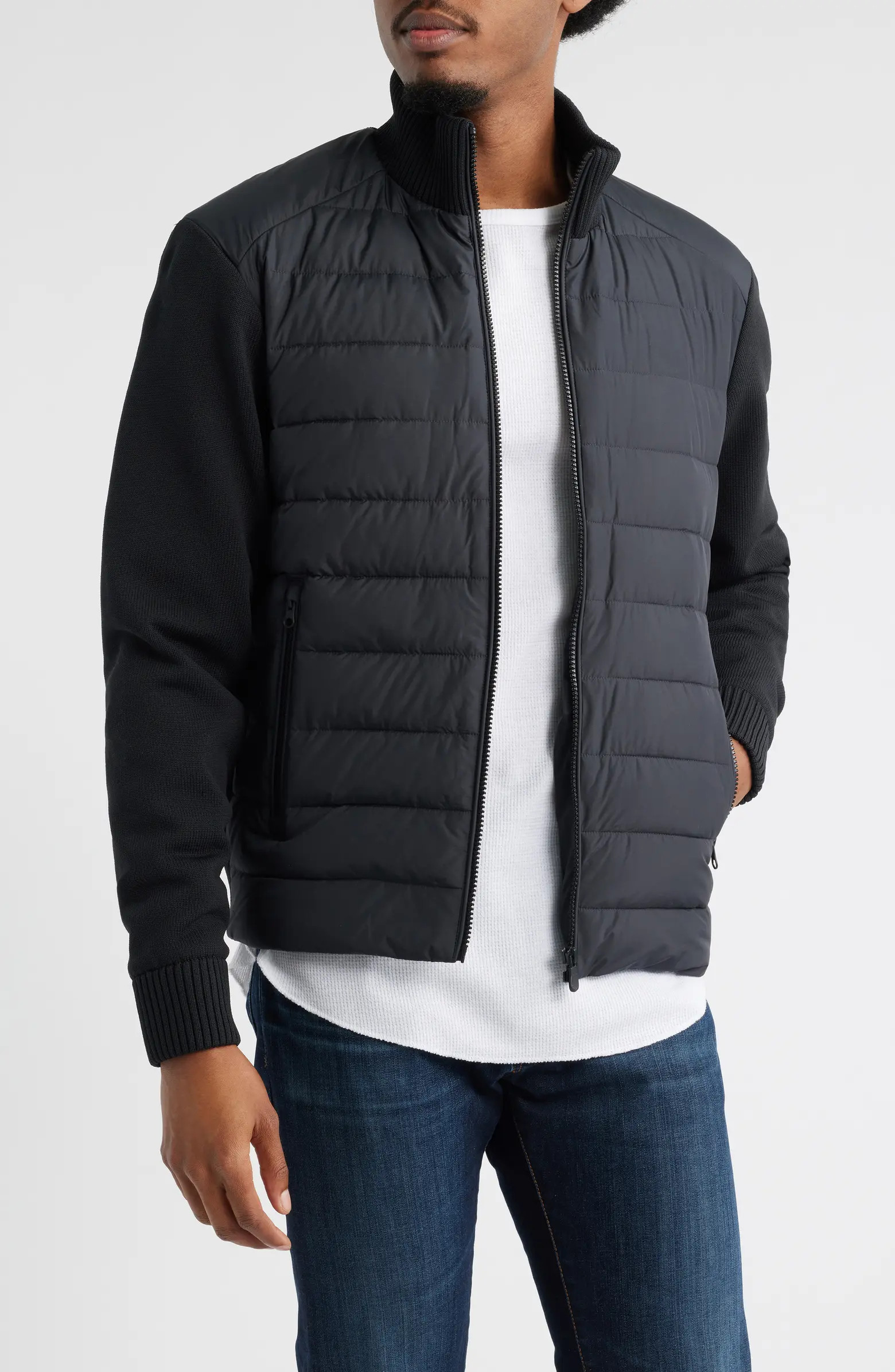 Save The Duck Sedum Water Repellent Mixed Media Jacket | Nordstrom | Nordstrom