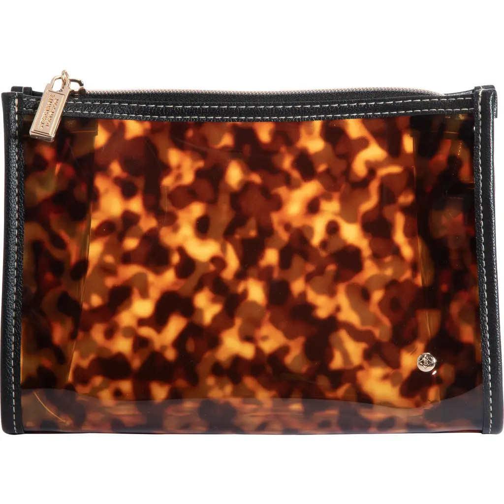 Stephanie Johnson Miami Clearly Tortoise Medium Makeup Bag at Nordstrom | Nordstrom