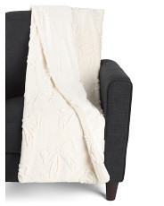 Sculpted Bow Faux Fur Throw. | TJ Maxx