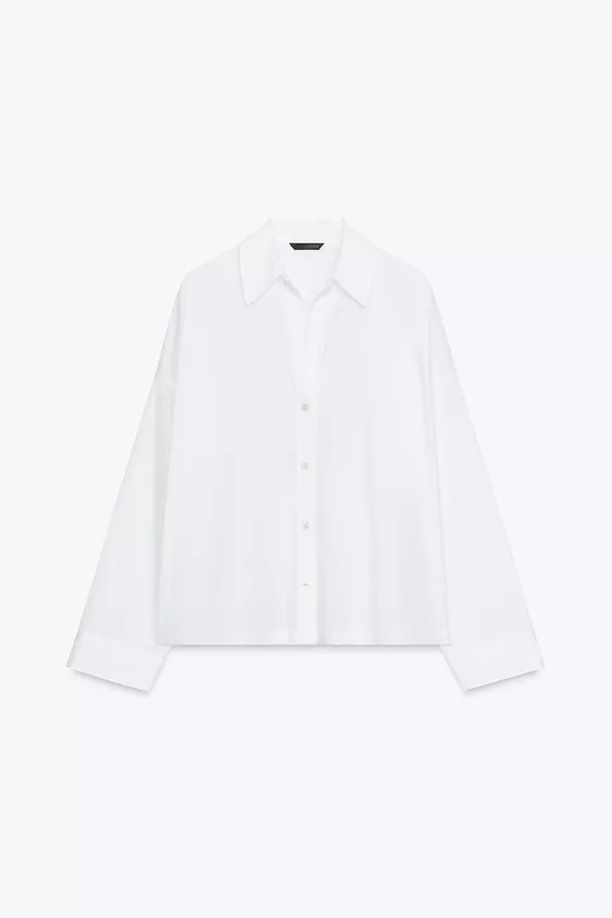 POPLIN SHIRT WITH BUTTONS | Zara US