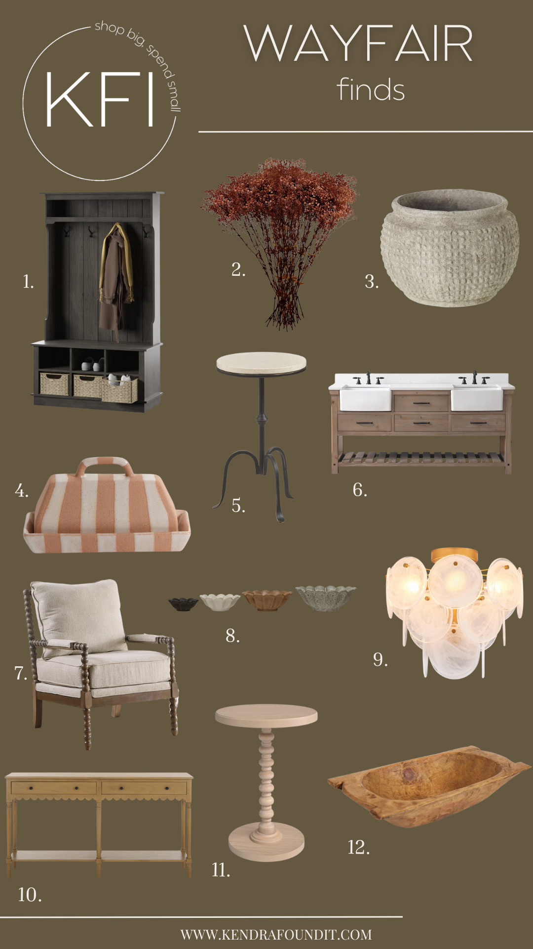 I've got some some brand new organic modern Wayfair finds! I found a scalloped entryway table, a spindle accent chair, an affordable vintage style dough bowl, a metal and marble side table, a modern farmhouse coat tree with storage, and so much more.

Everything you see here is part of their Presidents' Day Clearance. The entire website is up to 70% and has fast shipping, so if you’re decorating your home on a budget too, now is the time to find it.

#wayfair #wayfairpartner @wayfair  

 

#LTKHome #LTKSaleAlert #LTKFindsUnder50