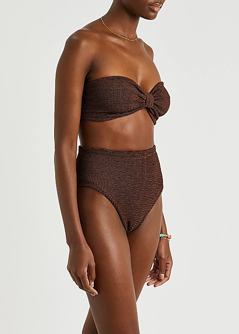 Ruby high-waist seersucker bikini | Harvey Nichols (Global)