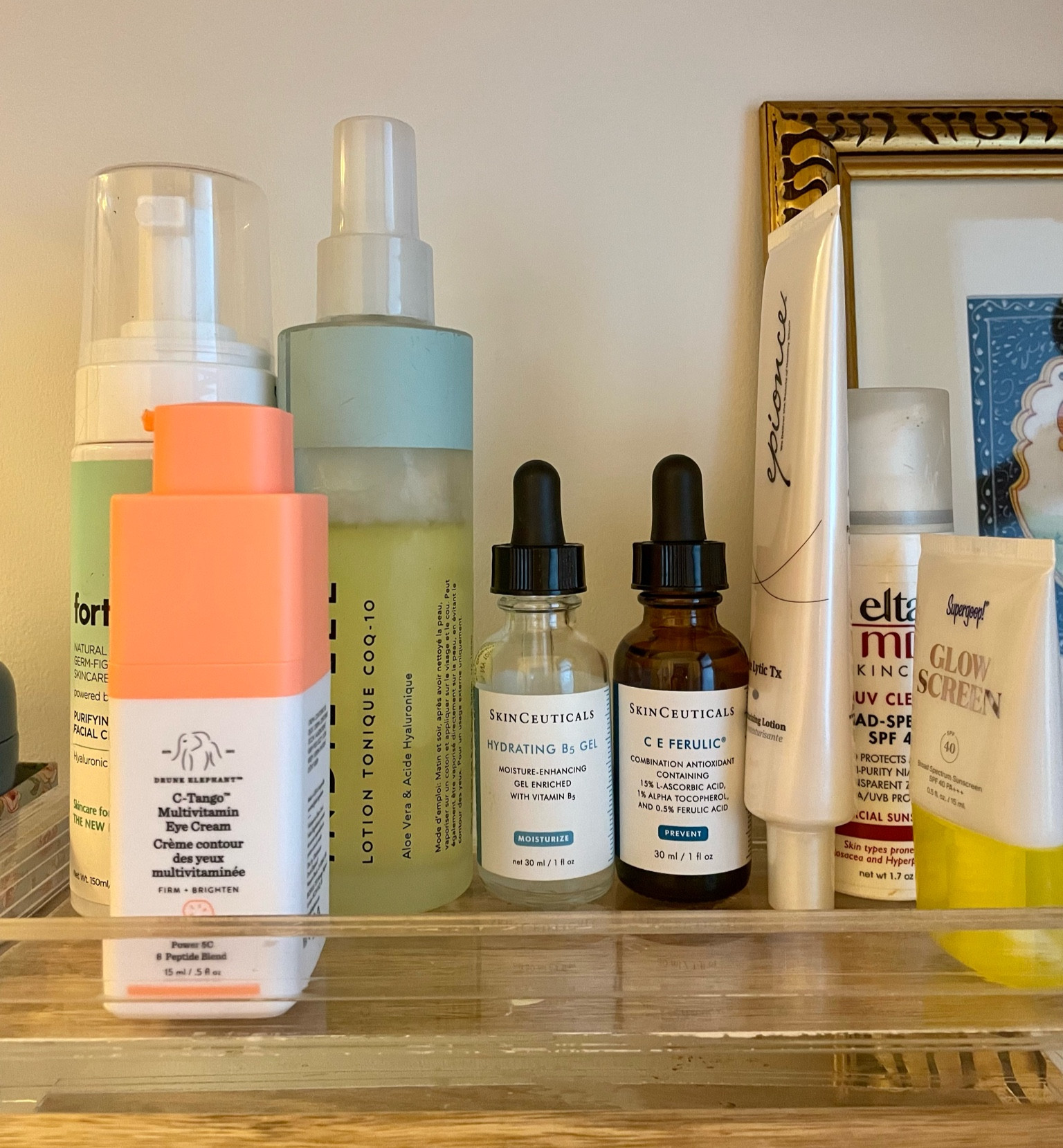 My morning skincare routine - cleanser. Toner. Eye cream. Serum. Vitamin C. Retinol Alternative. Sunscreen. Glowscreen. Pregnancy safe skincare. Under $100. Target. Sephora. Dermstore. Under $50. LTKbeauty. LTKbump. LTKunder50

#LTKbeauty #LTKunder50 #LTKbump