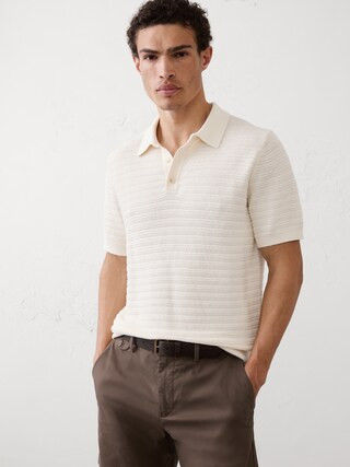 Textured Striped Sweater Polo | Banana Republic Factory