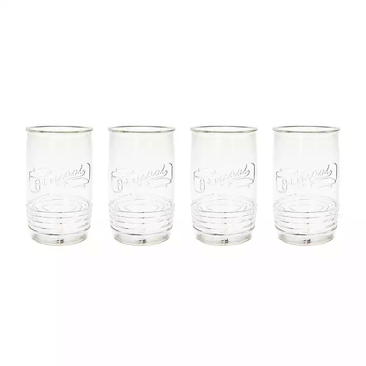 New! Clear Embossed Highball Glasses, Set of 4 | Kirkland's Home