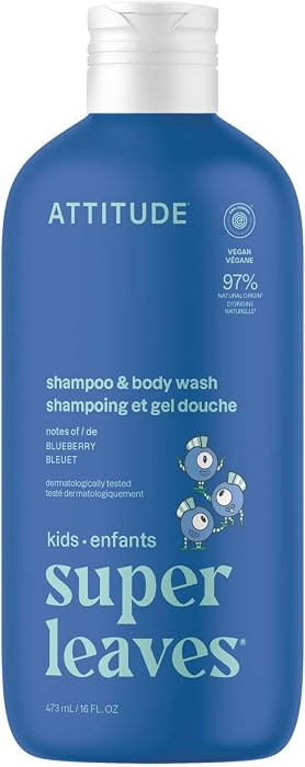 ATTITUDE Shampoo and Body Wash for Kids, Made in Canada, EWG Verified Hair and Body Cleanser, Der... | Amazon (CA)