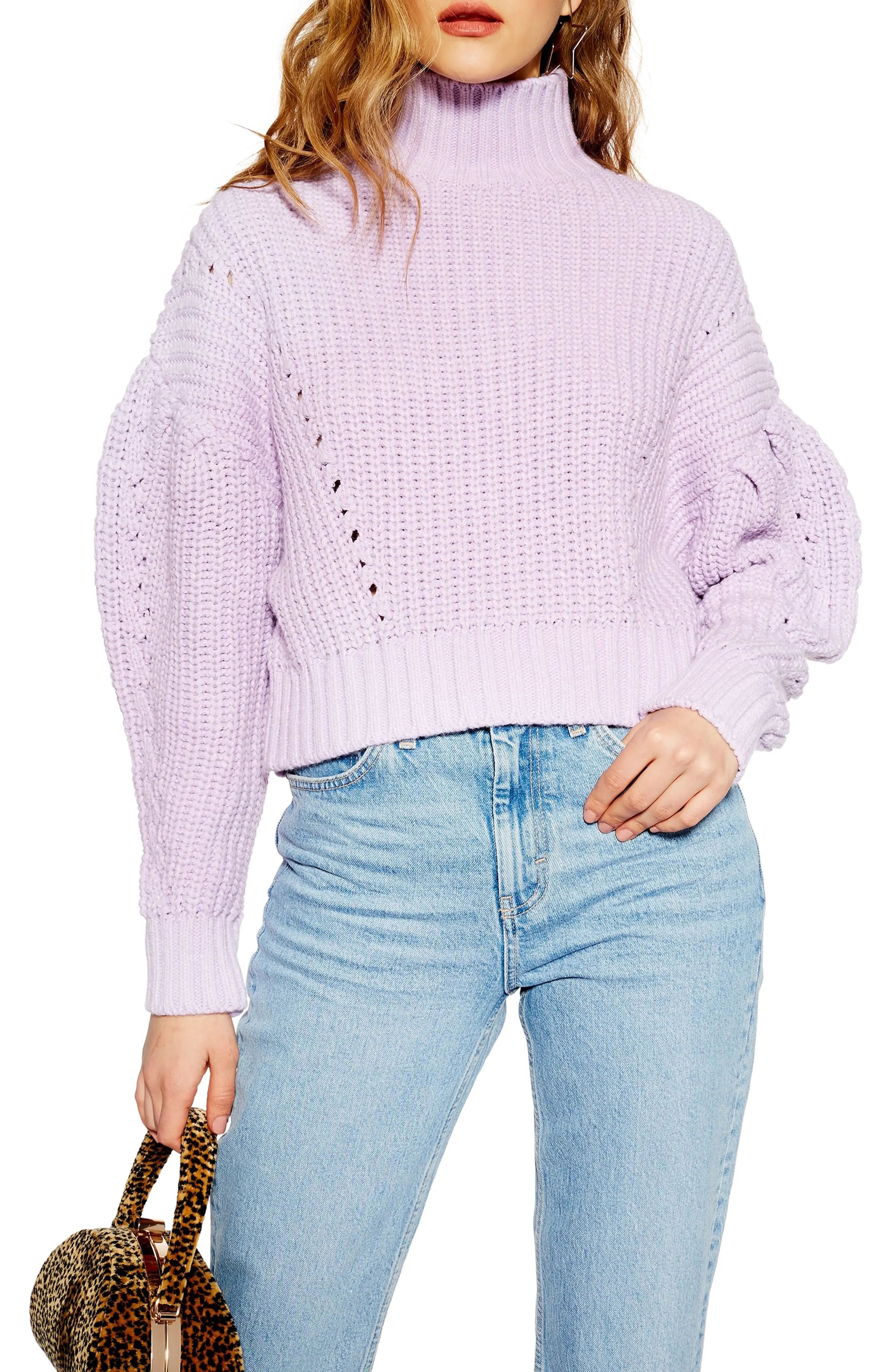 Topshop Cropped Turtleneck Sweater | Nordstrom