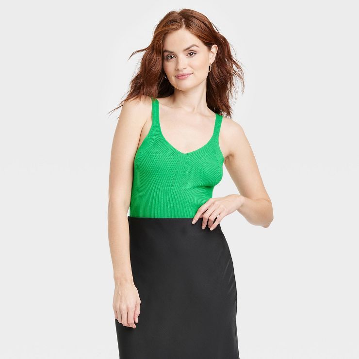 Women's Sweater Tank Top - A New Day™ Green | Target