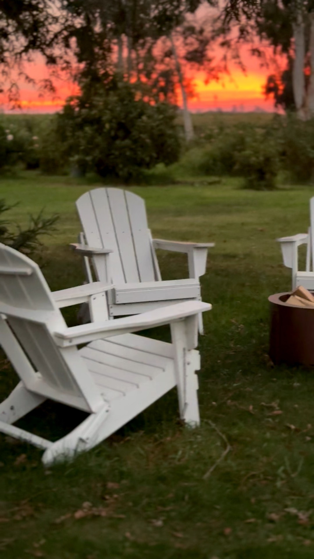 Fall, winter and holiday fire pit party essentials! Love these classic white Adirondack chairs! They’re ideal for every day or entertaining friends and family throughout the year! @wayfair #wayfair #wayfairpartner #ad 

#LTKHome #LTKvlog #LTKSaleAlert