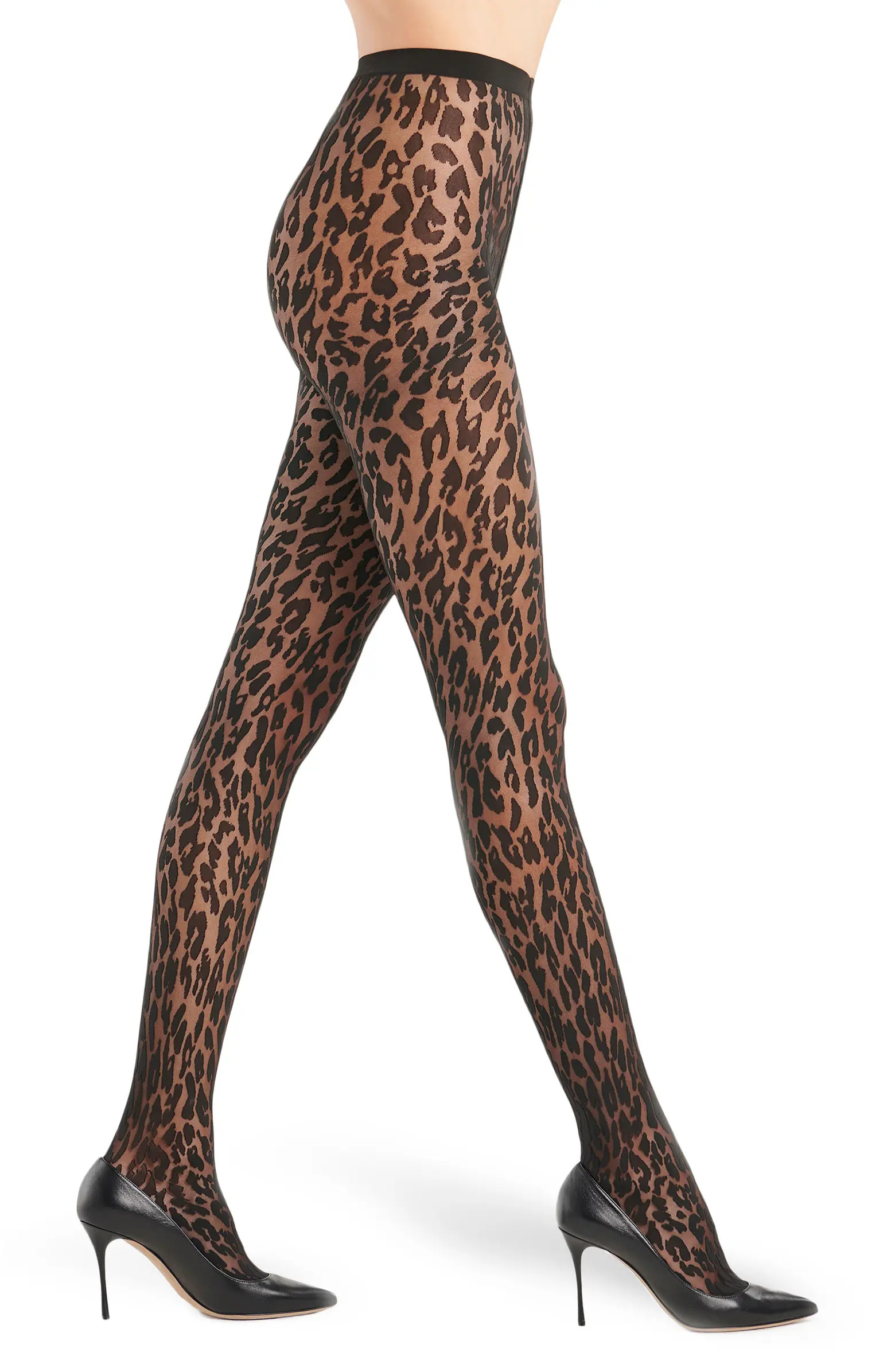 Josey Leopard Pattern Tights | Nordstrom