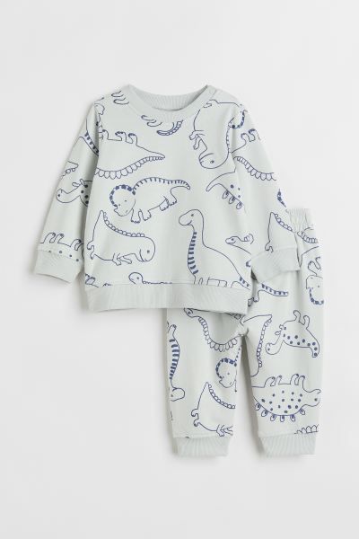 2-piece Cotton Sweatshirt and Sweatpants Set | H&M (US + CA)