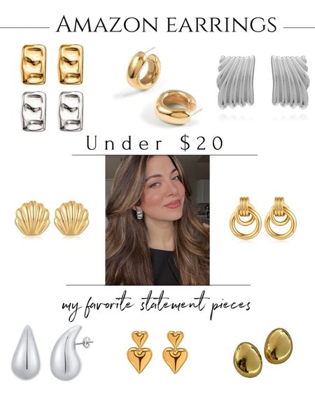 My favorite Amazon earrings under $20!
 wedding guest, statement earring, spring outfit, date night outfits, easter, vacation outfits, dress.

#LTKstyletip #LTKwedding #LTKfindsunder50