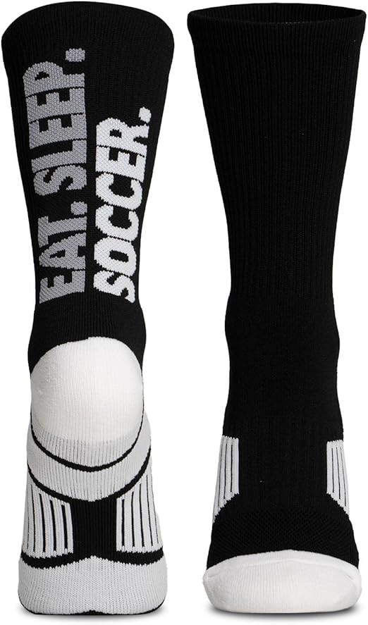 ChalkTalkSPORTS Soccer Performance Crew Socks - Eat Sleep Soccer - Youth & Adult - Mid-Calf Socks | Amazon (US)